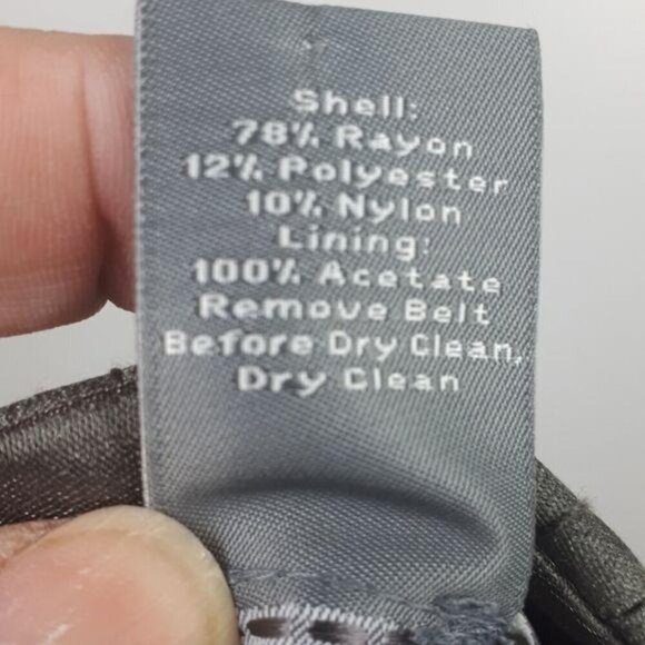 ANN TAYLOR - Silver Tone "Raw Silk Look" Skirt 2 - Picture 8 of 9